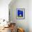 Detail of Potted Plant Against Blue Wall-Stephen Studd-Framed Photographic Print displayed on a wall