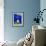 Detail of Potted Plant Against Blue Wall-Stephen Studd-Framed Photographic Print displayed on a wall