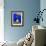 Detail of Potted Plant Against Blue Wall-Stephen Studd-Framed Photographic Print displayed on a wall