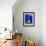 Detail of Potted Plant Against Blue Wall-Stephen Studd-Framed Photographic Print displayed on a wall