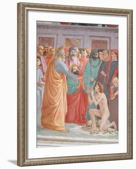 Detail of Raising of the Son of Theophilus and St Peter Enthroned-Filippino Lippi-Framed Giclee Print