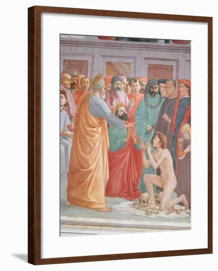 Detail of Raising of the Son of Theophilus and St Peter Enthroned-Filippino Lippi-Framed Giclee Print