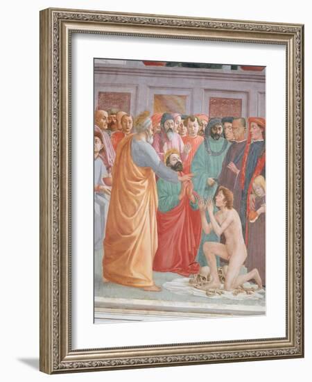 Detail of Raising of the Son of Theophilus and St Peter Enthroned-Filippino Lippi-Framed Giclee Print