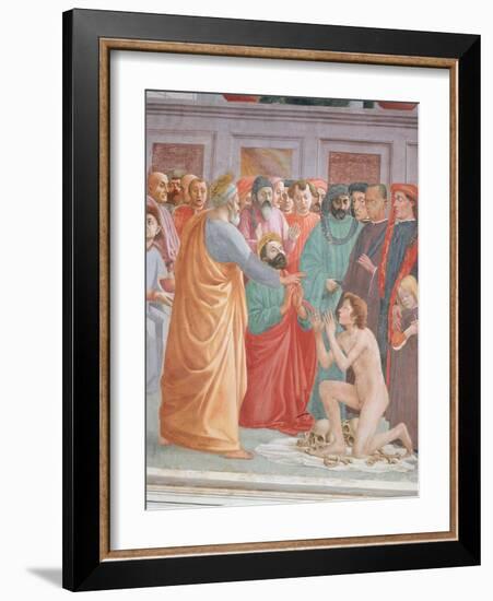 Detail of Raising of the Son of Theophilus and St Peter Enthroned-Filippino Lippi-Framed Giclee Print