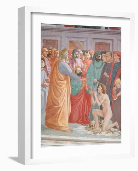 Detail of Raising of the Son of Theophilus and St Peter Enthroned-Filippino Lippi-Framed Giclee Print