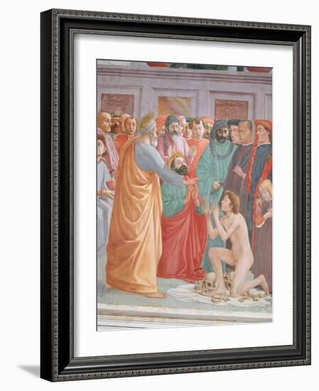 Detail of Raising of the Son of Theophilus and St Peter Enthroned-Filippino Lippi-Framed Giclee Print