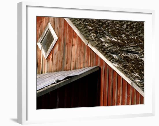 Detail of Red Barn, Whitman County, Washington, USA-Julie Eggers-Framed Photographic Print