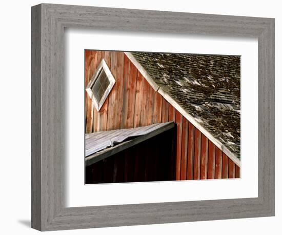 Detail of Red Barn, Whitman County, Washington, USA-Julie Eggers-Framed Photographic Print