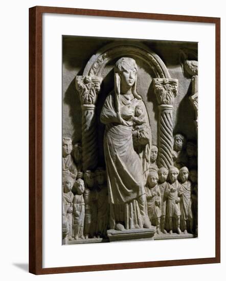 Detail of Relief from Sarcophagus of Good Shepherd, from Manastirne, Croatia-null-Framed Giclee Print