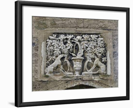 Detail of Roman Relief with Vines and Panthers-null-Framed Giclee Print