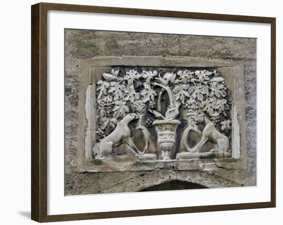 Detail of Roman Relief with Vines and Panthers-null-Framed Giclee Print