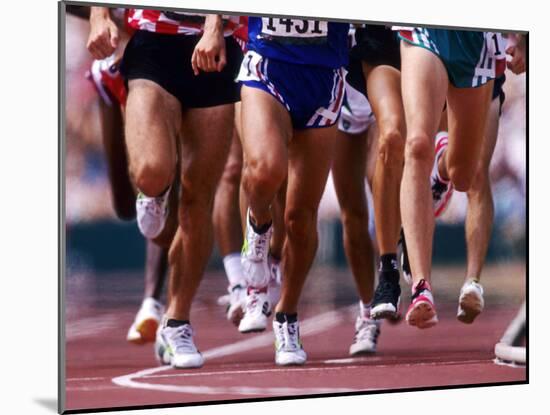 Detail of Runners Legs Competing in a Race-null-Mounted Photographic Print