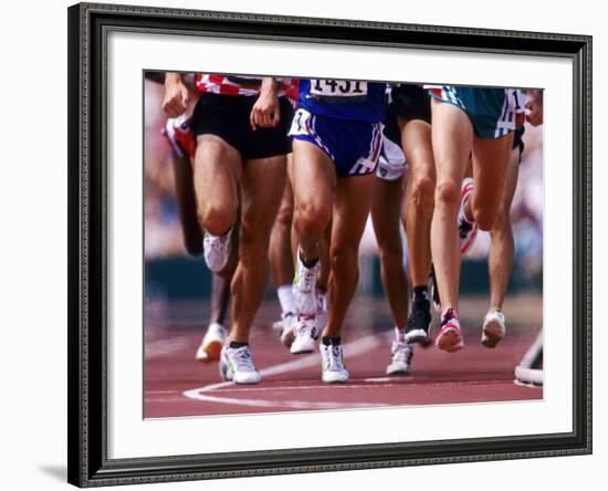 Detail of Runners Legs Competing in a Race-null-Framed Photographic Print