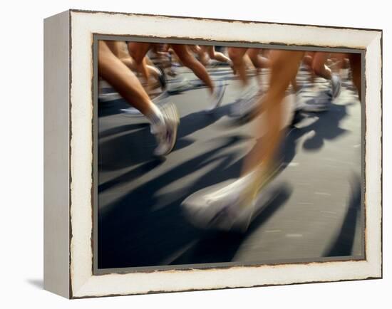 Detail of Runners Legs in A Road Race-null-Framed Premier Image Canvas