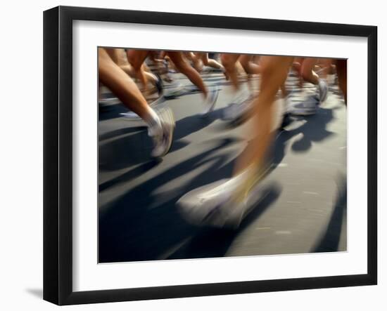 Detail of Runners Legs in A Road Race-null-Framed Photographic Print