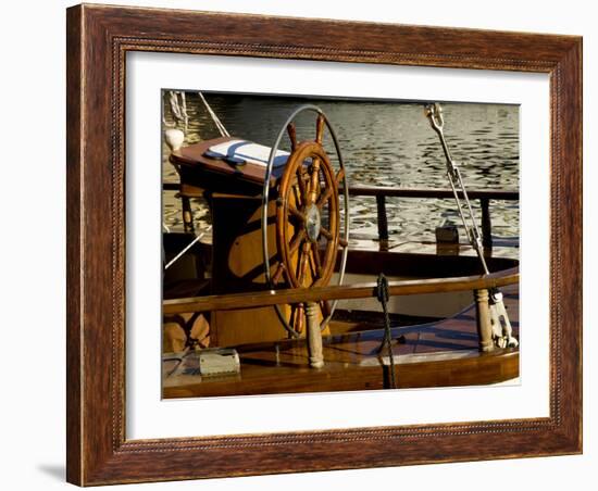 Detail of Sailboat's Helm, Helsinki, Finland-Nancy & Steve Ross-Framed Photographic Print