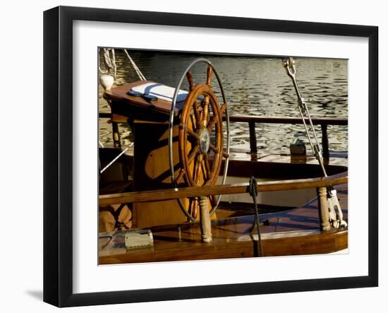 Detail of Sailboat's Helm, Helsinki, Finland-Nancy & Steve Ross-Framed Photographic Print