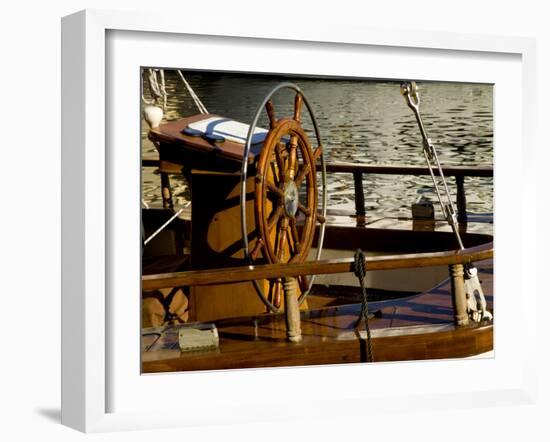 Detail of Sailboat's Helm, Helsinki, Finland-Nancy & Steve Ross-Framed Photographic Print