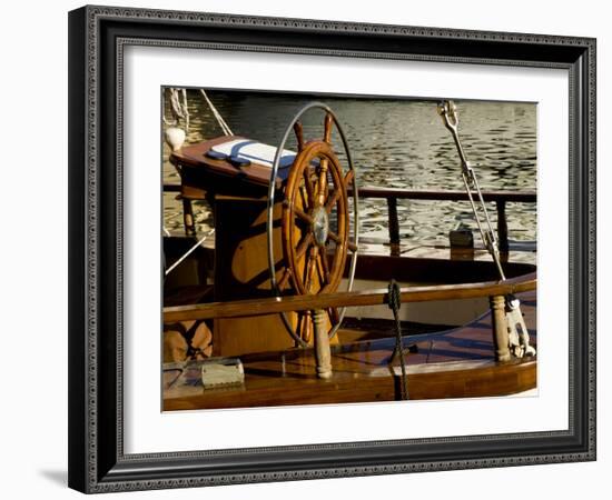 Detail of Sailboat's Helm, Helsinki, Finland-Nancy & Steve Ross-Framed Photographic Print