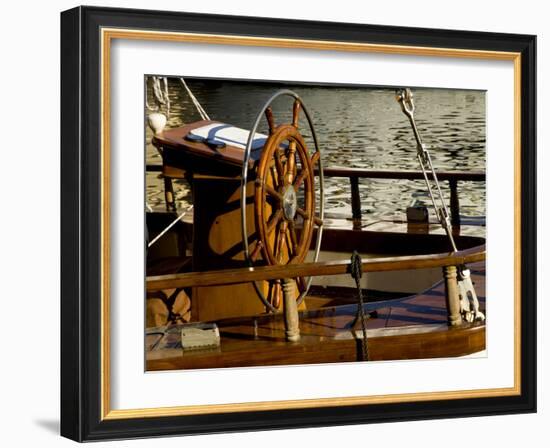 Detail of Sailboat's Helm, Helsinki, Finland-Nancy & Steve Ross-Framed Photographic Print