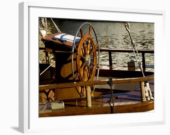 Detail of Sailboat's Helm, Helsinki, Finland-Nancy & Steve Ross-Framed Photographic Print