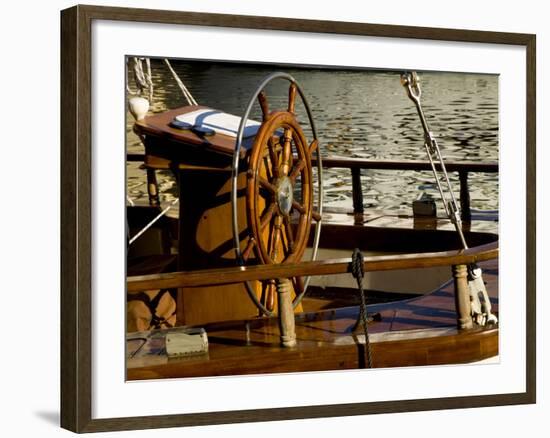 Detail of Sailboat's Helm, Helsinki, Finland-Nancy & Steve Ross-Framed Photographic Print