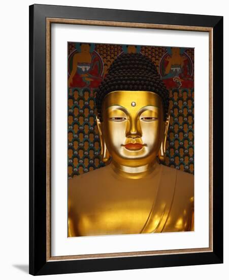 Detail of Sakyamuni Buddha Statue in Main Hall of Jogyesa Temple-Pascal Deloche-Framed Photographic Print