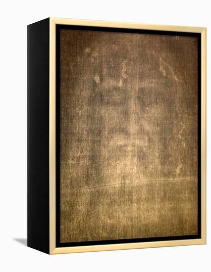 Detail of Shroud of Turin in Chiesa Della Ss. Annunziata Church, Turin, Piedmont, Italy, Europe-null-Framed Premier Image Canvas