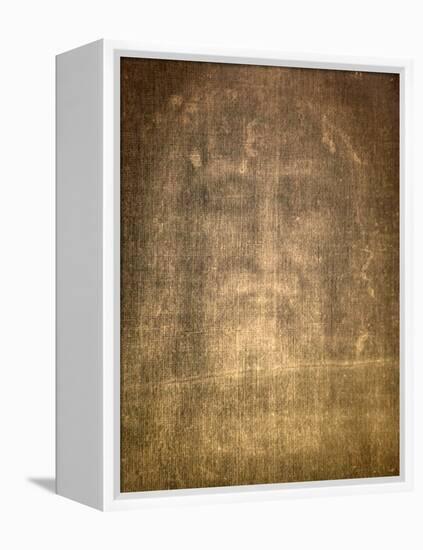 Detail of Shroud of Turin in Chiesa Della Ss. Annunziata Church, Turin, Piedmont, Italy, Europe-null-Framed Premier Image Canvas