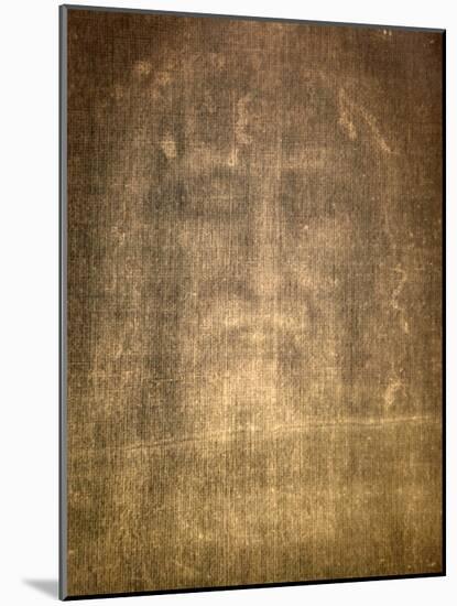 Detail of Shroud of Turin in Chiesa Della Ss. Annunziata Church, Turin, Piedmont, Italy, Europe-null-Mounted Photographic Print