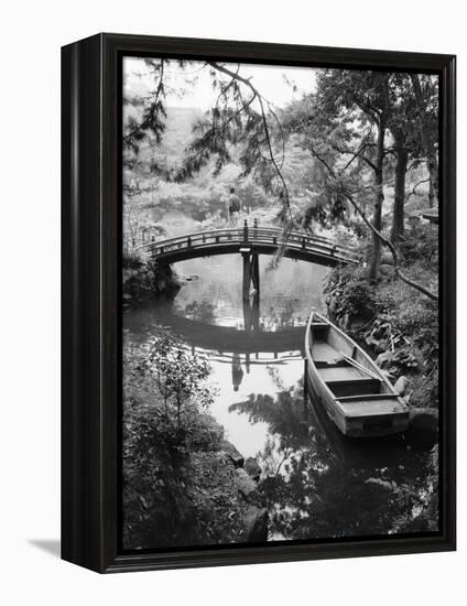 Detail of Shukkei-en Garden, Hiroshima, Japan-Walter Bibikow-Framed Premier Image Canvas