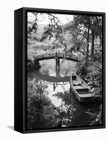 Detail of Shukkei-en Garden, Hiroshima, Japan-Walter Bibikow-Framed Premier Image Canvas