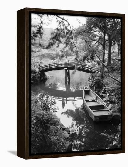 Detail of Shukkei-en Garden, Hiroshima, Japan-Walter Bibikow-Framed Premier Image Canvas