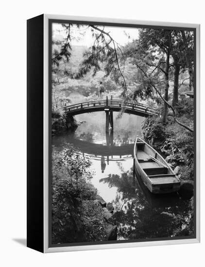 Detail of Shukkei-en Garden, Hiroshima, Japan-Walter Bibikow-Framed Premier Image Canvas