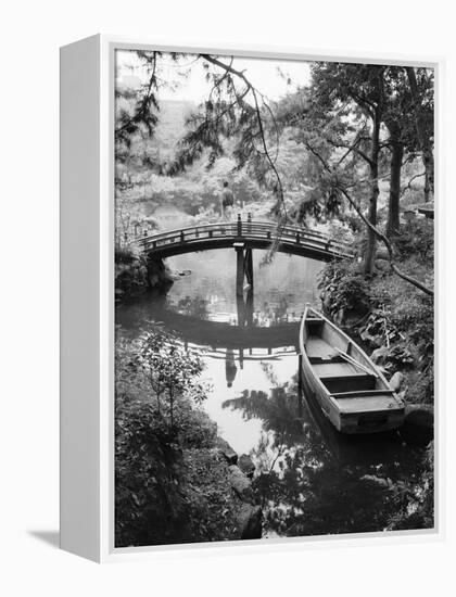 Detail of Shukkei-en Garden, Hiroshima, Japan-Walter Bibikow-Framed Premier Image Canvas