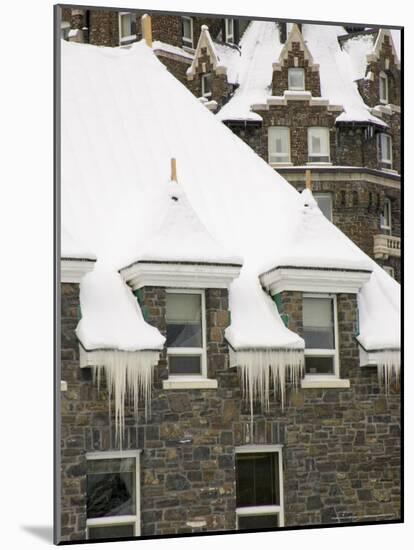 Detail of Snowy Roofline of Banff Springs Hotel, Banff, Alberta-Michele Westmorland-Mounted Photographic Print