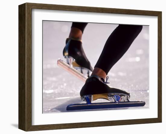 Detail of Speed Skater,S Feet at the Start, Inzell-Chris Cole-Framed Photographic Print