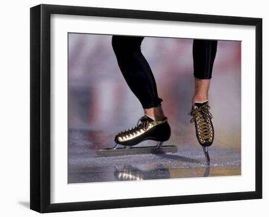 Detail of Speed Skater,S Feet at the Start, Inzell-Chris Cole-Framed Photographic Print