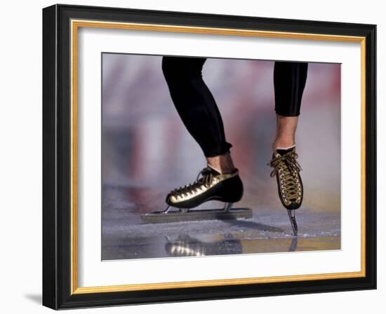 Detail of Speed Skater,S Feet at the Start, Inzell-Chris Cole-Framed Photographic Print