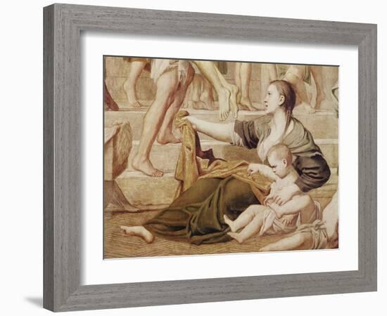 Detail of St. Cecilia Distributing Alms C.1612-15-Domenichino-Framed Giclee Print