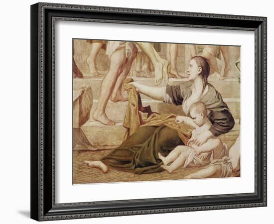 Detail of St. Cecilia Distributing Alms C.1612-15-Domenichino-Framed Giclee Print