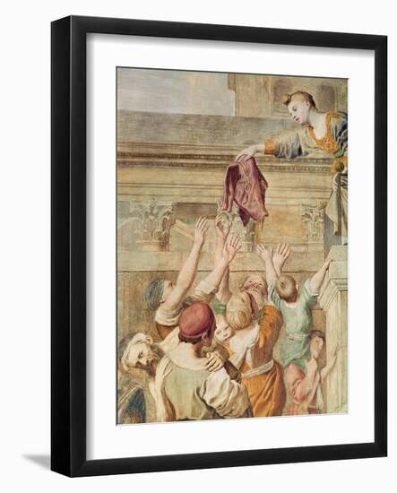 Detail of St. Cecilia Distributing Alms, C.1612-15-Domenichino-Framed Giclee Print