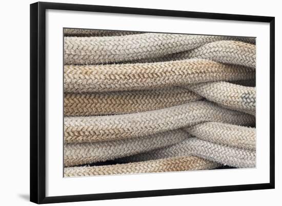 Detail of Stacked Boat Mooring Lines, Bremerton, Washington, USA-Jaynes Gallery-Framed Photographic Print