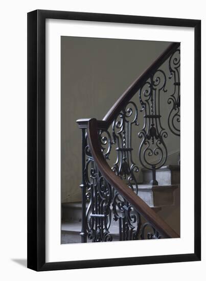 Detail of Staircase at Platt Hall, Manchester, England, UK-David Barbour-Framed Photo