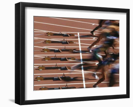 Detail of Start of Womens 100M Race-Steven Sutton-Framed Photographic Print