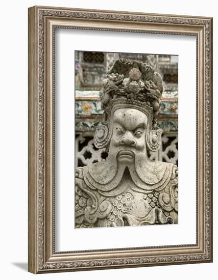 Detail of Statue at Wat Arun (Temple of the Dawn), Bangkok, Thailand, Southeast Asia, Asia-John Woodworth-Framed Photographic Print