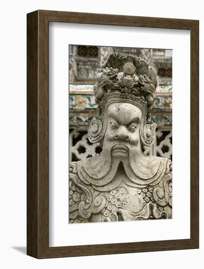 Detail of Statue at Wat Arun (Temple of the Dawn), Bangkok, Thailand, Southeast Asia, Asia-John Woodworth-Framed Photographic Print