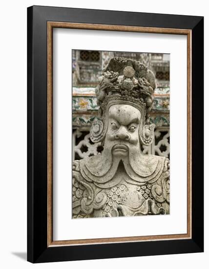 Detail of Statue at Wat Arun (Temple of the Dawn), Bangkok, Thailand, Southeast Asia, Asia-John Woodworth-Framed Photographic Print