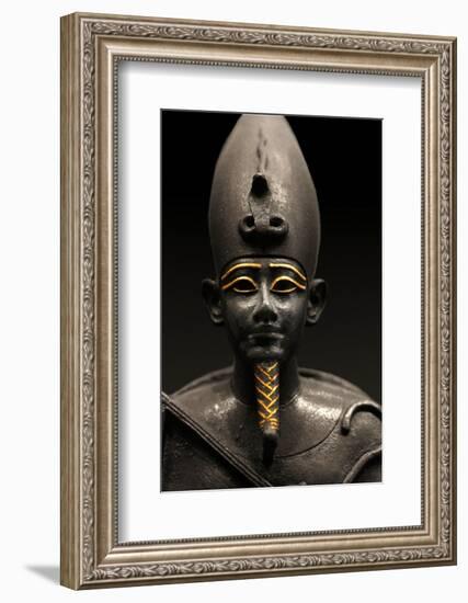 Detail of Statuette of Osiris Sitting-null-Framed Photographic Print