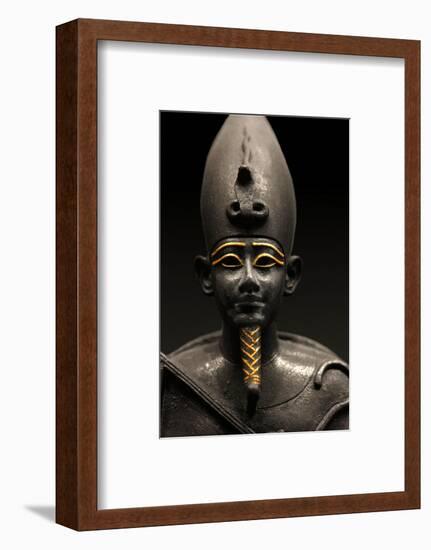 Detail of Statuette of Osiris Sitting-null-Framed Photographic Print